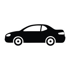 Fototapeta premium Car side view silhouette icons. Vehicle profile illustration 