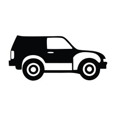 Obraz premium Car side view silhouette icons. Vehicle profile illustration 