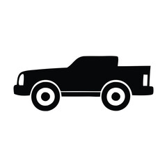 Car side view silhouette icons. Vehicle profile illustration 