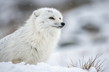red fox in snow