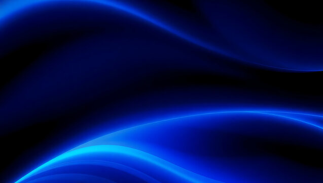 Blue Abstract Wave Background: Smooth Gradient Texture with Futuristic Flow Design for Cool Desktop and Website Aesthetic