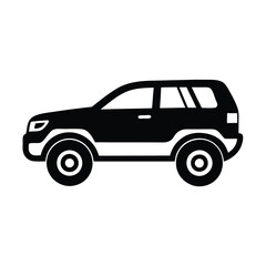 Fototapeta premium Car side view silhouette icons. Vehicle profile illustration 