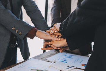 Business handshake for teamwork of business merger and acquisition,successful negotiate,hand...