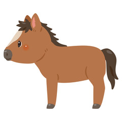 ウマの横向きイラスト