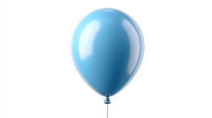 Vibrant blue balloon floating gently with string, a symbol of joy and celebration