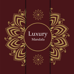 Modern luxury ethnic golden mandala background