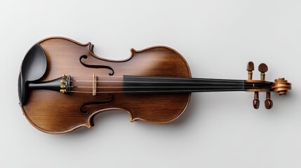 The timeless elegance of a violin with bow, symbol of classical music 