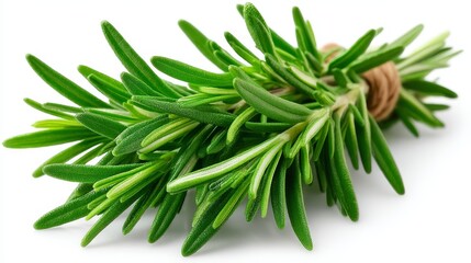 Fototapeta premium Closeup of a fresh rosemary sprig, aromatic herb for culinary and medicinal use