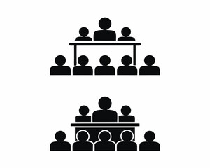 Audience icon silhouette vector illustration