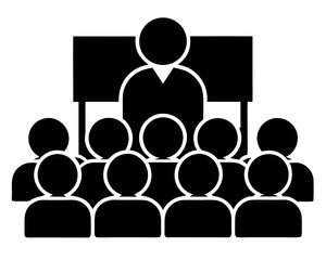 Audience silhouette vector illustration