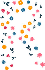 Fototapeta premium Colorful monogram flowers alphabet 