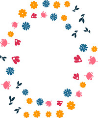 Colorful monogram flowers alphabet 