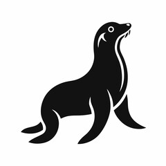 Sea Lion silhouette vector illustration