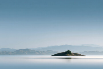 island archipelago in philippines at sunrise featuring geometric patterns
