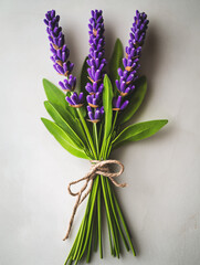 Fototapeta premium Elegant Lavender Bouquet Purple Flowers, Tranquil Scents, Nature's Beauty
