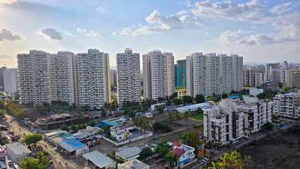 Modern residential buildings in the city
