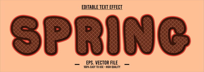 Spring Editable Text Effect, Vector EPS Collection, Modern and Playful Spring Text Styles