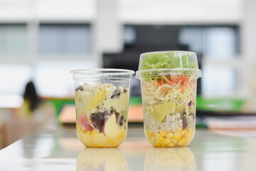 Fresh vegetables with mayonnaise sauce, healthy food