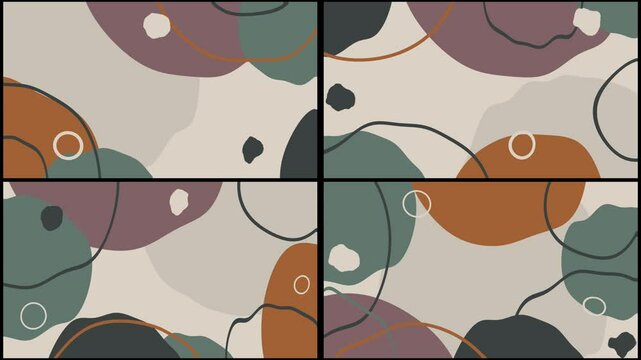 Animatioon of Minimal background in boho style with copy space