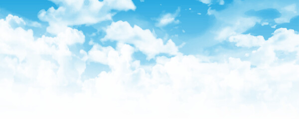 Summer blue sky image. Clouds on blue sky