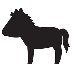 横向きのウマのシルエット