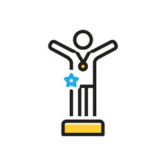 Multi color icon  for winner