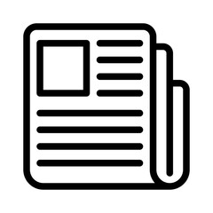 newspaper line icon