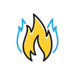 Multi color icon  for fire