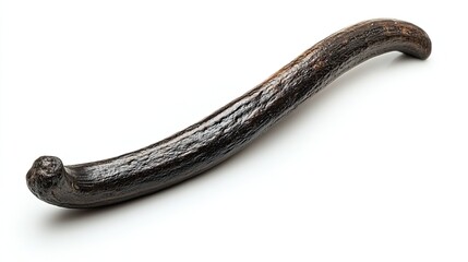 Vanilla bean, isolated on white background, clear edges, sharp focus