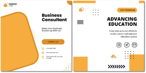 Engaging Business Consultancy and Educational Webinar Promotion Layout