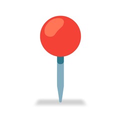 push pin isolated on white