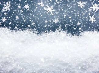 Winter Scene with Falling Snowflakes