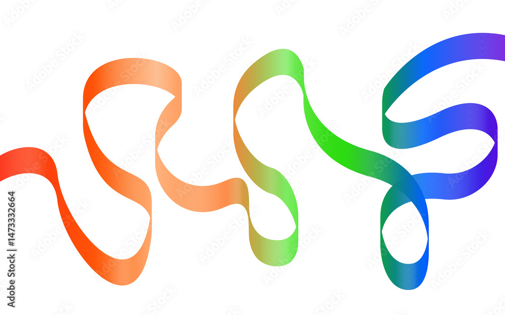 Poster abstract background with dynamic ribbons light polychromatic waves. vibrant and futuristic design. w