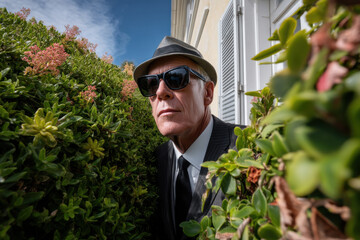 Senior Secret Agent Posing as Gardener in Private Villa