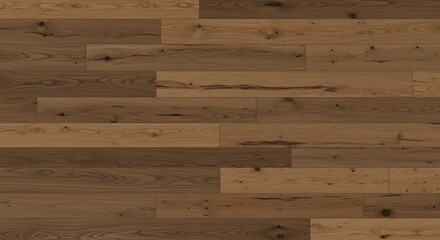 Rustic Oak Wood Flooring Texture, Seamless Woodgrain, Brown Wooden Floorboards for Background, Interior Design.