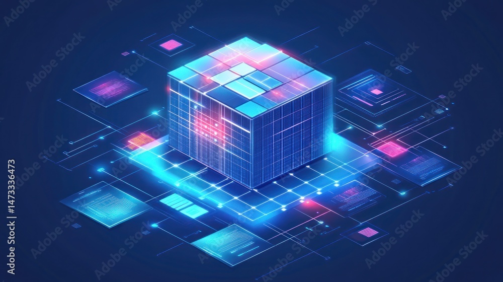 Poster digital building on tech platform