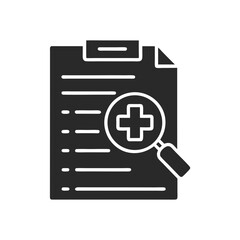 Diagnosis Report icon silhouette vector illustration
