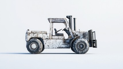 Naklejka premium Rusted, weathered forklift truck