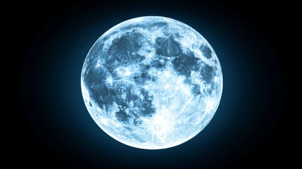 Obraz premium Glowing Moon Over a Quiet Town at Night