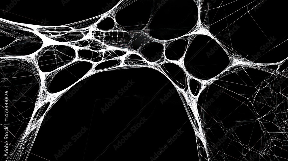 Poster abstract network structure in black background