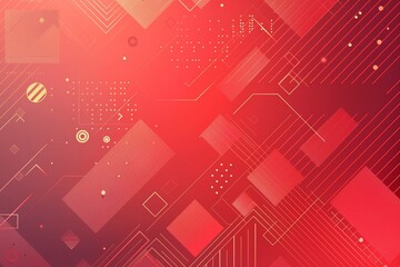 vector gradient abstract red background with geometric elements