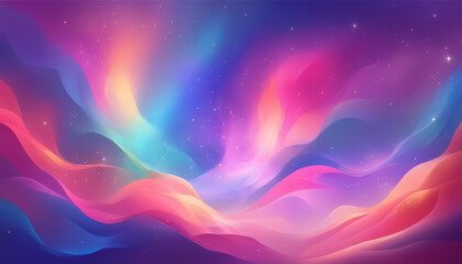 Obraz premium Bright multicolored abstraction of flowing lines and gradients as background.