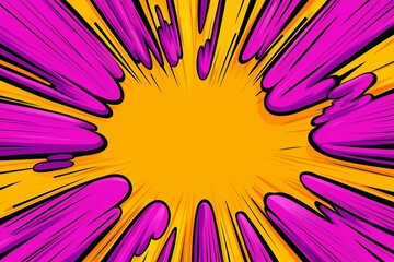 Vibrant Abstract Comic Art with Dynamic Colors