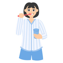 Dental Care Person Character. Vector Cartoon Illustration.