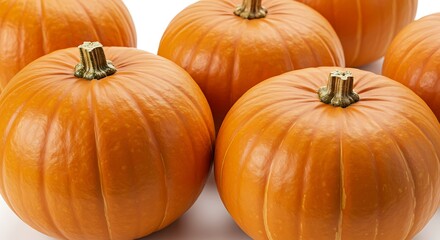 Vibrant Autumn Pumpkins: A Close-Up Still Life