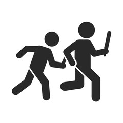 Relay Race icon silhouette vector illustration