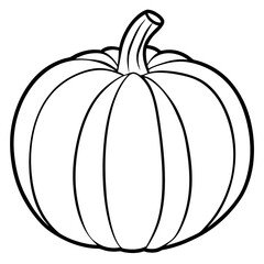 Pumpkin line art vector