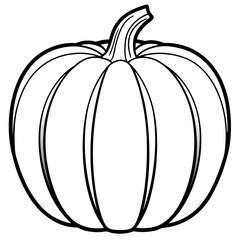 Pumpkin line art vector