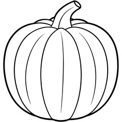 Pumpkin line art vector