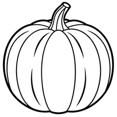 Pumpkin line art vector